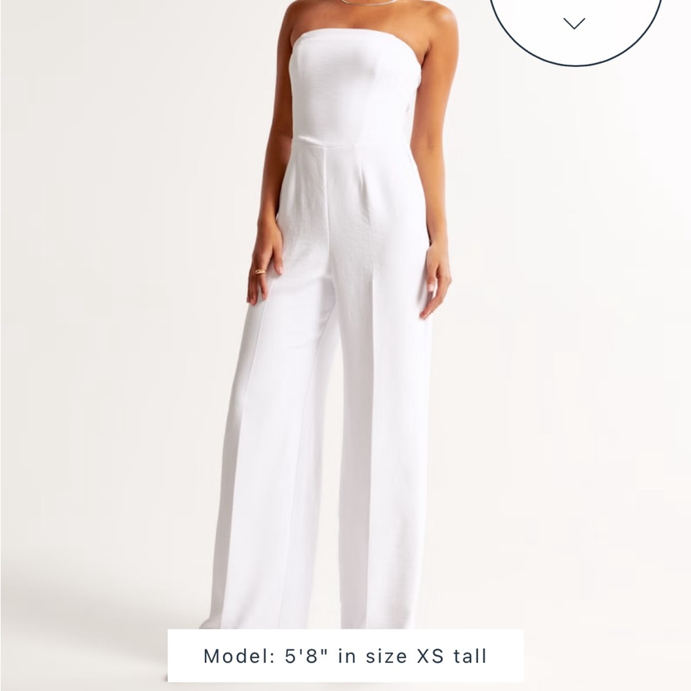Brand New White Crepe Jumpsuit Abercrombie
